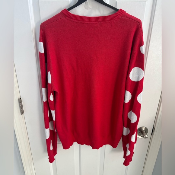 Disney Minnie Mouse Red Polka Dot Sweater | Cute Cozy Graphic Knit - Picture 2 of 5